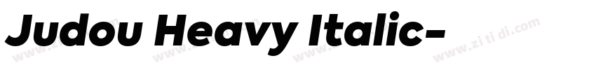 Judou Heavy Italic字体转换